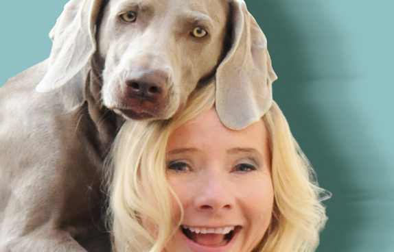 Frau mit Hund
