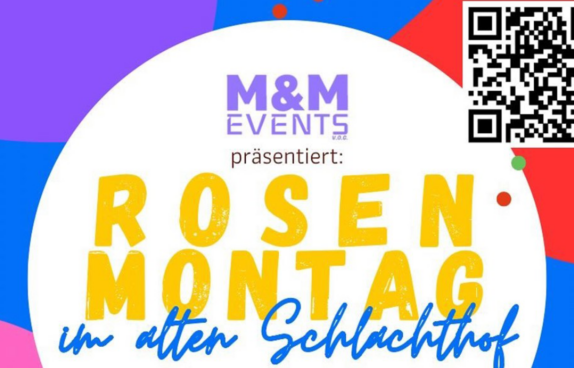 Foto mit der Aufschrift "Rosenmontag im Alten Schlachthof"