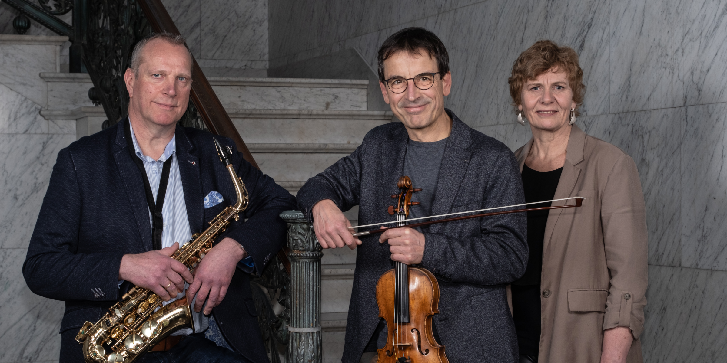 Die Musiker Paul Pankert, Claire Lecoq, Luc Marly