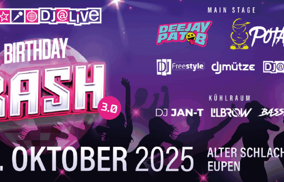 Titelbild Webseite für Birthday Bash
