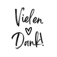 Weiß Schwarz Kalligraphie Danke Sticker Branding