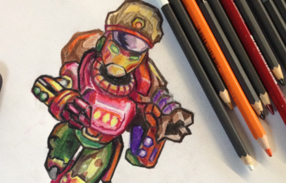 Eine Comiczeichung im Rahmen des Comic Workshops in den Osterferien